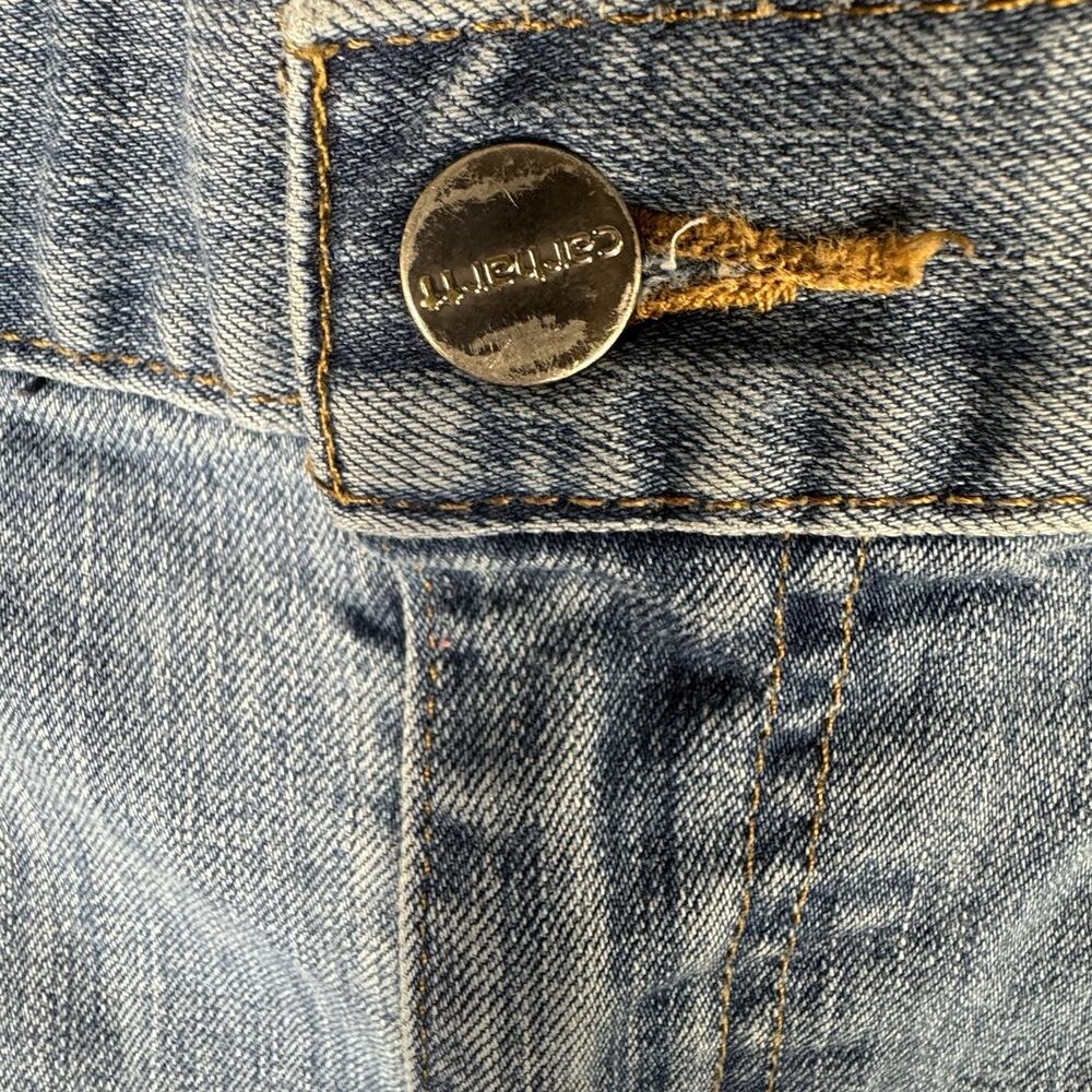 Carhartt Denim Jeans Mens 40x30 Blue Relaxed Fit Pants Workwear - Picture 2 of 6